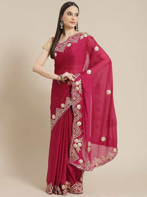 Chhabra 555 Red & Pink Ethnic Motifs Gotta Patti Fusion Saree
Chhabra 555 Red & Pink Ethnic Motifs Gotta Patti Fusion Saree