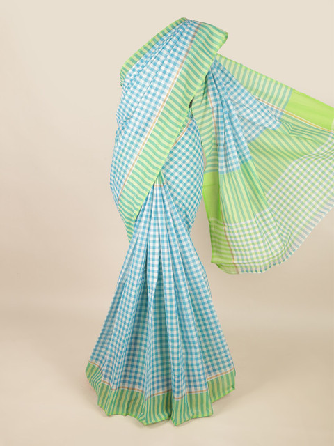 Pothys Blue & Green Striped Pure Cotton Saree
Pothys Blue & Green Striped Pure Cotton Saree