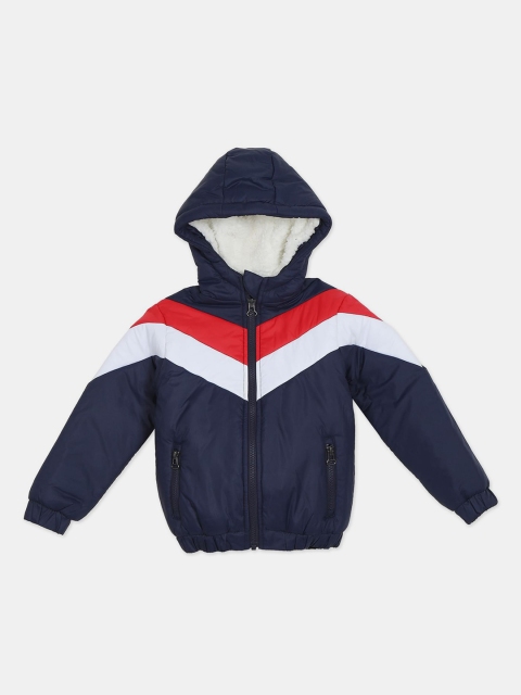 Cherokee Boys Blue Colourblocked Padded Jacket