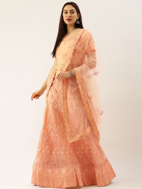 LADUSAA Peach-Coloured Embroidered Semi-Stitched Lehenga & Unstitched Blouse With Dupatta
LADUSAA Peach-Coloured Embroidered Semi-Stitched Lehenga & Unstitched Blouse With Dupatta