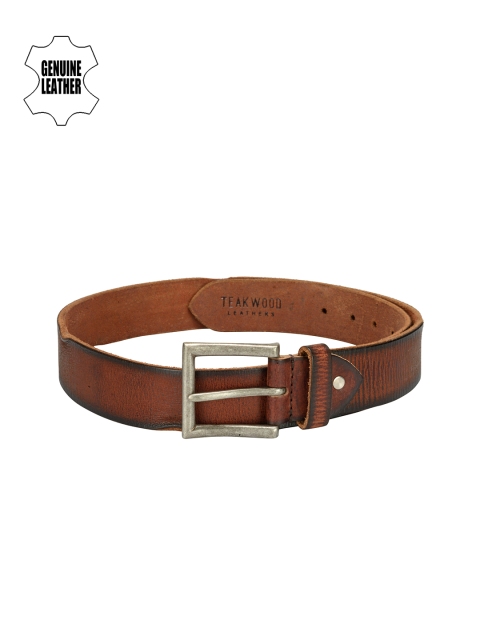 Teakwood Men Brown Genuine Leather Belt