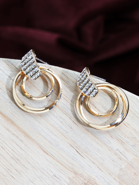 Kazo Gold-Toned Circular Drop Earrings