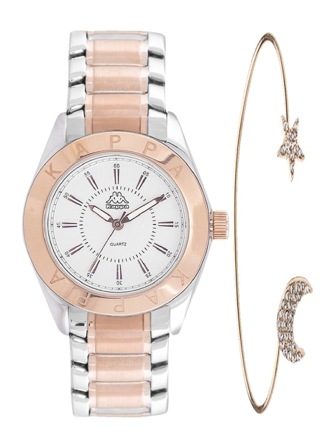 Kappa Women White & Rosegold-Toned Watch & Bracelet Gift Set KPWGift Set-115
Kappa Women White & Rosegold-Toned Watch & Bracelet Gift Set KPWGift Set-115