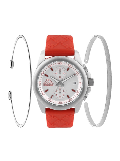 Kappa Women White & Silver Toned Watch Gift Set KPWGift Set-158