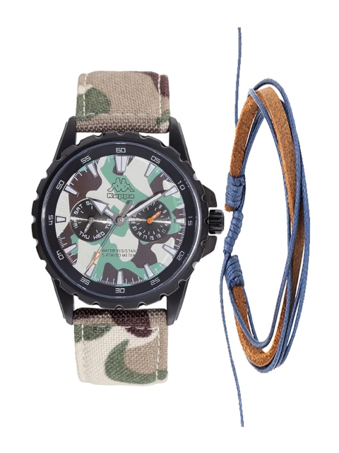 Kappa Men Green & White Watch Gift Set KPWGift Set-97