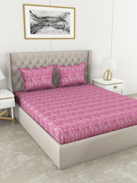 BIANCA Purple & Pink Geometric Pure Cotton 144 TC King Bedsheet with 2 Pillow Covers
BIANCA Purple & Pink Geometric Pure Cotton 144 TC King Bedsheet with 2 Pillow Covers
