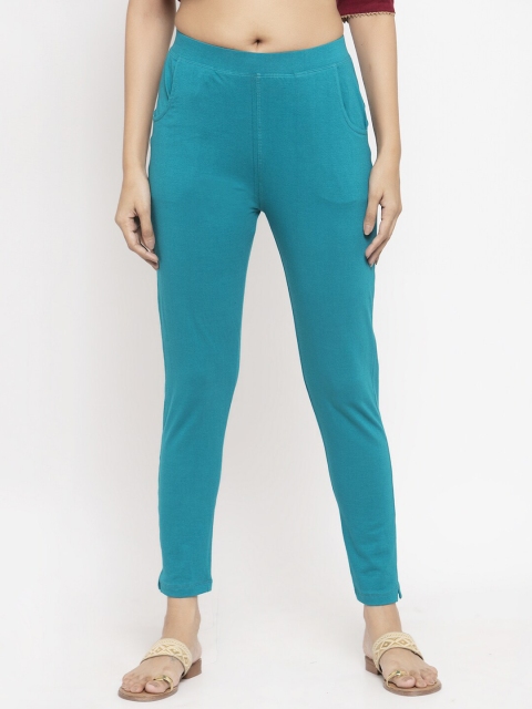 NEUDIS Women Teal Ankle Length Leggings