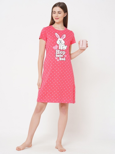 Sweet Dreams Coral Printed Nightdress