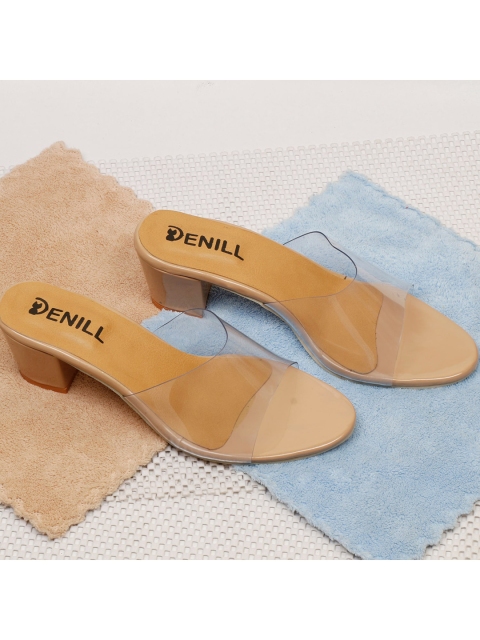 Denill Beige Block Heels