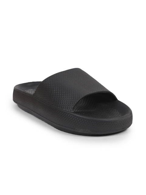 Liberty Women Black Solid Sliders