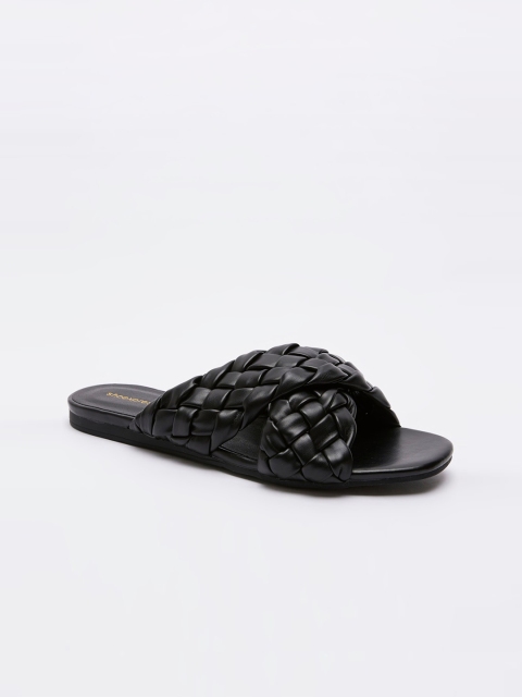 shoexpress Women Black Open Toe Flats