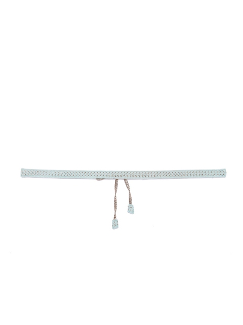 Athena Women Blue embroidered Ethnic Belt