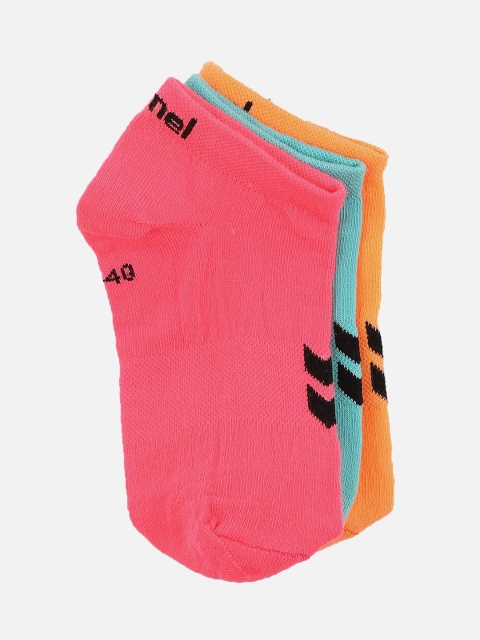 hummel Adults Assorted Pack of 3 Solid Ankle Length Socks