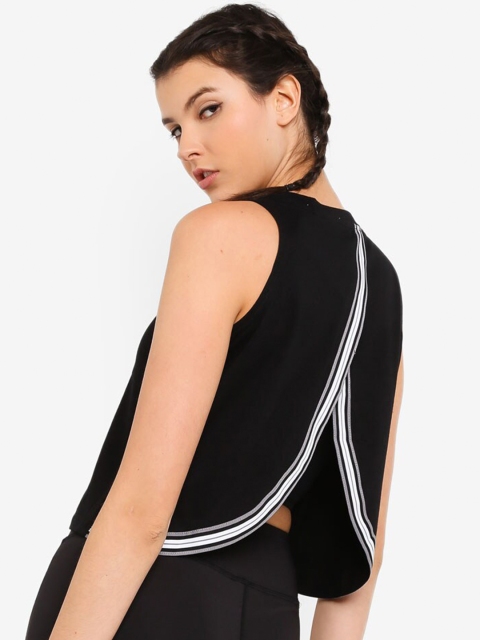 ZALORA ACTIVE Black Styled Back Top