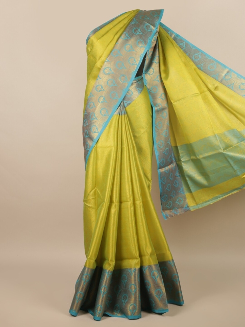 Pothys Green & Blue Woven Design Saree