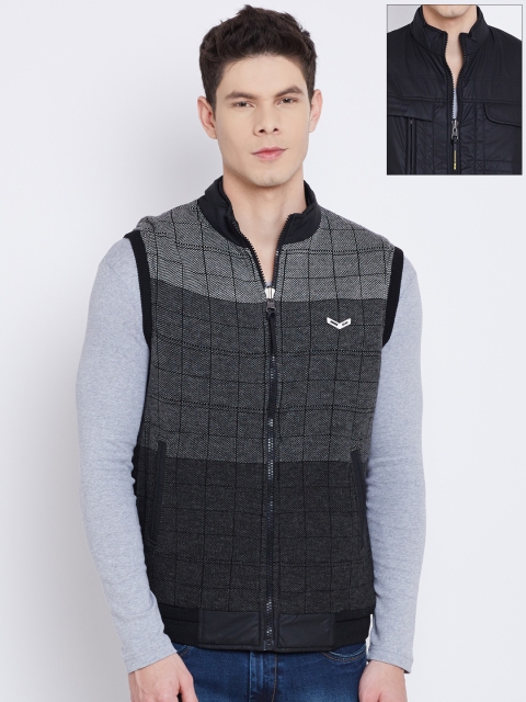 Cloak & Decker by Monte Carlo Grey & Black Patterned Sleeveless Reversible Bomber Jacket
Cloak & Decker by Monte Carlo Grey & Black Patterned Sleeveless Reversible Bomber Jacket
