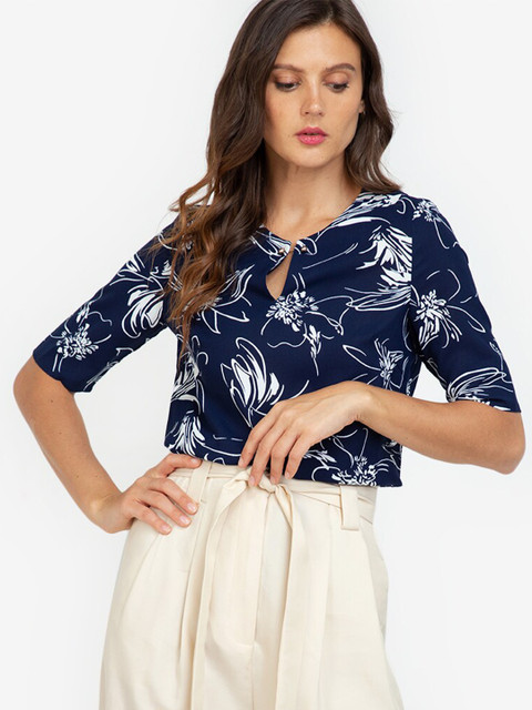 ZALORA WORK Women Blue Floral Printed Keyhole Neck Top
ZALORA WORK Women Blue Floral Printed Keyhole Neck Top