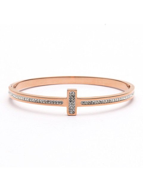 DIVA WALK EXCLUSIVE Women Rose Gold & White Brass Cubic Zirconia Rose Gold-Plated Bangle-Style Bracelet
DIVA WALK EXCLUSIVE Women Rose Gold & White Brass Cubic Zirconia Rose Gold-Plated Bangle-Style Bracelet