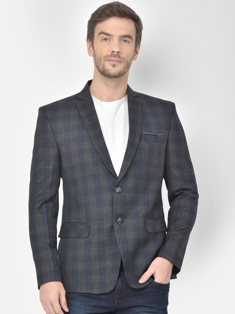 Canary London Men Charcoal Grey & Navy Blue Checked Slim-Fit Single-Breasted Casual Blazer
Canary London Men Charcoal Grey & Navy Blue Checked Slim-Fit Single-Breasted Casual Blazer