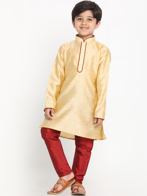 JBN Creation Boys Gold-Toned Kurta with Pyjamas