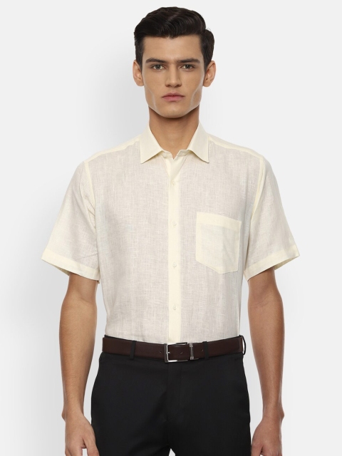 Van Heusen Men Cream-Coloured Formal Shirt