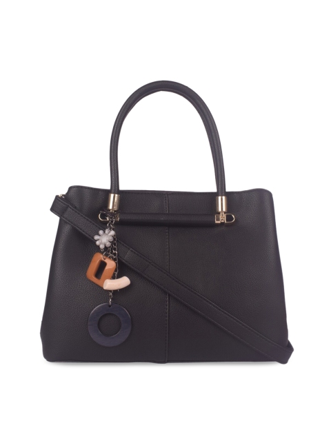 Bagkok Black PU Structured Handheld Bag