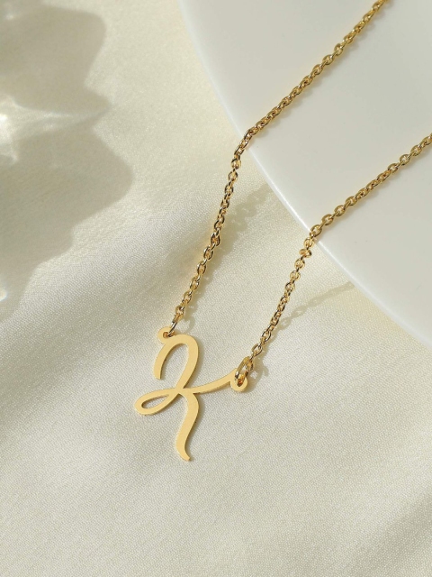 Pipa Bella Women Gold-Toned Brass Gold-Plated Boulevard Necklace with Initial "K" Pendant
Pipa Bella Women Gold-Toned Brass Gold-Plated Boulevard Necklace with Initial "K" Pendant