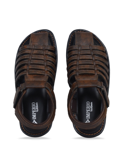Ajanta Men Brown Shoe-Style Sandals
