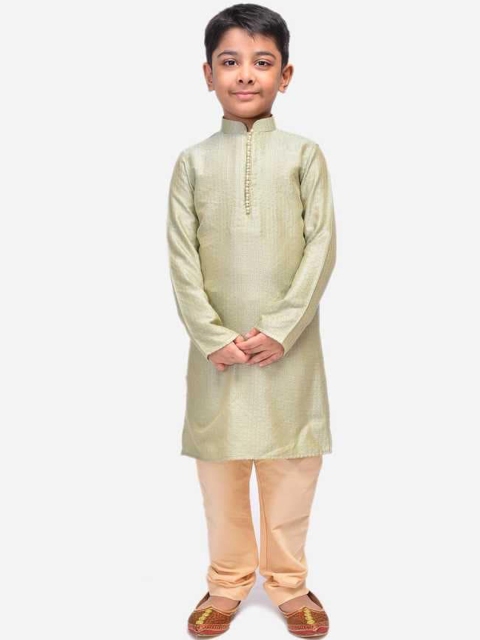 NAMASKAR Boys Green Kurta