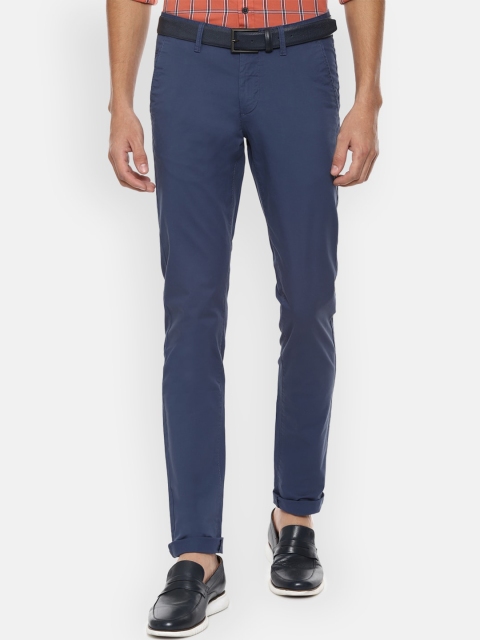 Van Heusen Sport Men Navy Blue Slim Fit Trousers