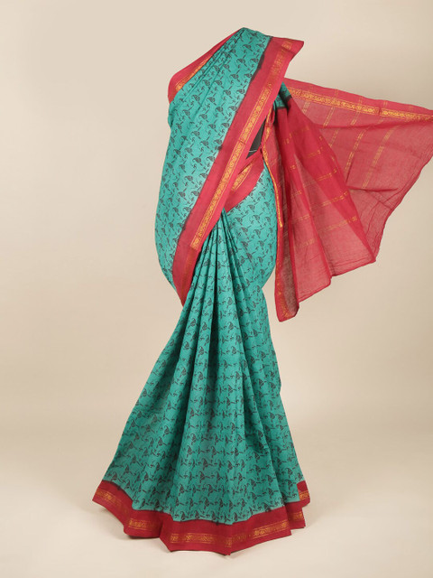 Pothys Green & Red Paisley Zari Pure Cotton Saree
Pothys Green & Red Paisley Zari Pure Cotton Saree