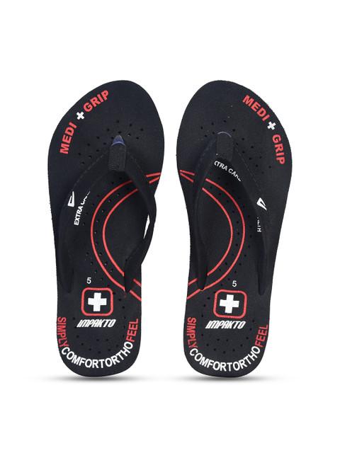 IMPAKTO Women Black Printed Thong Flip-Flops 
IMPAKTO Women Black Printed Thong Flip-Flops