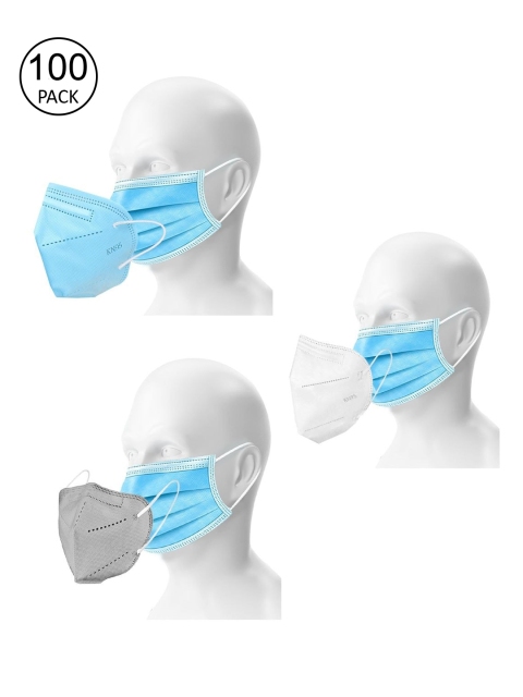 OOMPH Unisex Pack Of 118 Solid 5-Ply Outdoor Anti-Pollution Reusable N95 & Disposable Masks, Blue
OOMPH Unisex Pack Of 118 Solid 5-Ply Outdoor Anti-Pollution Reusable N95 & Disposable Masks, Blue