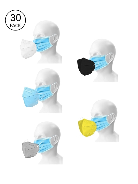 OOMPH Unisex Pack Of 30 Solid 5-Ply Outdoor Anti-Pollution Reusable N95 & Disposable Masks, Blue
OOMPH Unisex Pack Of 30 Solid 5-Ply Outdoor Anti-Pollution Reusable N95 & Disposable Masks, Blue