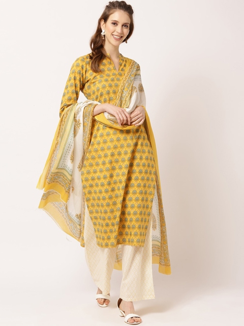 THE NKS PLUS Women Yellow Ethnic Motifs Printed Pure Cotton Kurta & Palazzos With Dupatta
THE NKS PLUS Women Yellow Ethnic Motifs Printed Pure Cotton Kurta & Palazzos With Dupatta