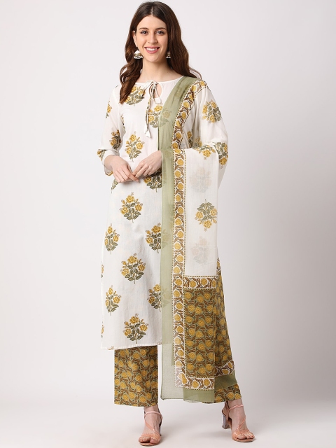 THE NKS PLUS Women Olive Green Ethnic Motifs Printed Pure Cotton Kurta with Palazzos & With Dupatta
THE NKS PLUS Women Olive Green Ethnic Motifs Printed Pure Cotton Kurta with Palazzos & With Dupatta
