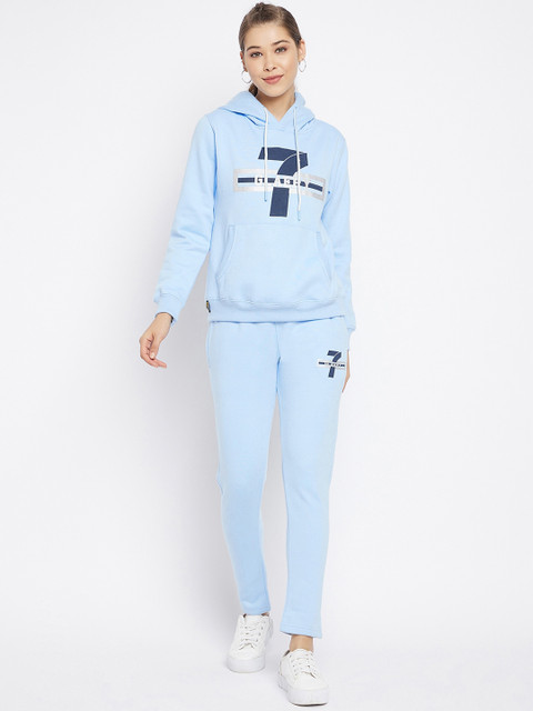 FirstKrush Women Blue Graphic Printed Cotton Fleece Tracksuit 
FirstKrush Women Blue Graphic Printed Cotton Fleece Tracksuit