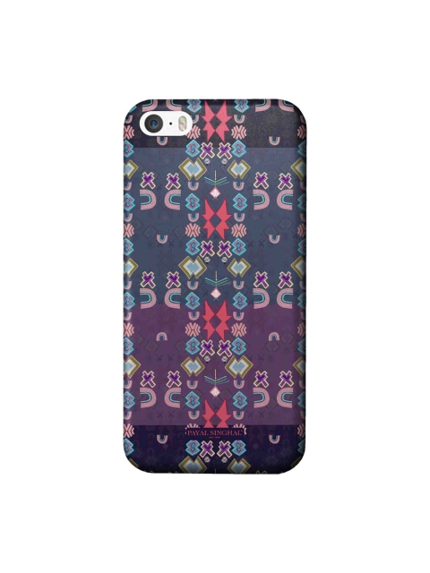 macmerise Blue & Purple Printed iPhone SE Back Case