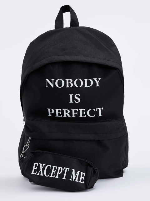 DeFacto Women Black & White Typography Print Backpack with Detachable Zip Pouch 19 L
DeFacto Women Black & White Typography Print Backpack with Detachable Zip Pouch 19 L