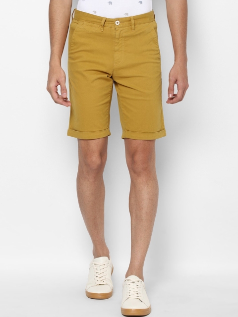 Allen Solly Men Yellow Slim Fit Shorts