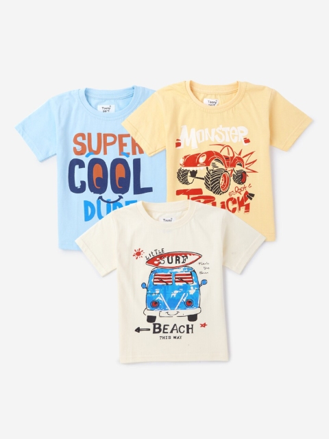 Hopscotch Boys Multicoloured 3 Printed T-shirt, Multi