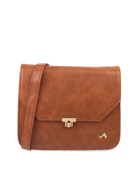 Metro Tan PU Structured Sling Bag