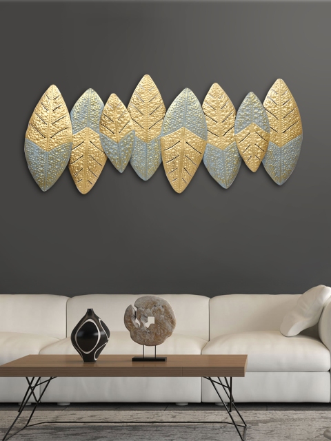 Aapno Rajasthan Golden & Grey Gleaming and Majestic Wall Dcor, Gold
