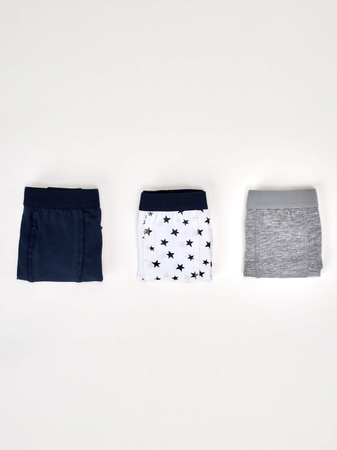 DeFacto Boys Pack Of 3 Trunks, Grey melange