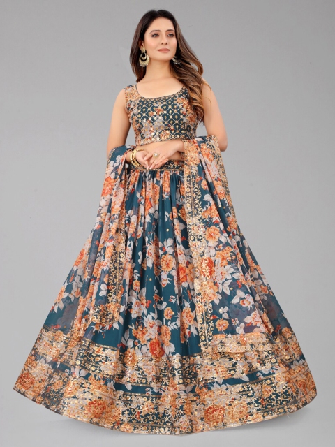 SHOPGARB Women Blue Sequinned Semi-Stitched Lehenga & Unstitched Blouse With Dupatta
SHOPGARB Women Blue Sequinned Semi-Stitched Lehenga & Unstitched Blouse With Dupatta