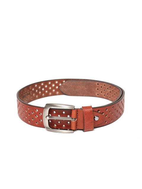 Roadster Men Brown Cut-Out Leather Belt