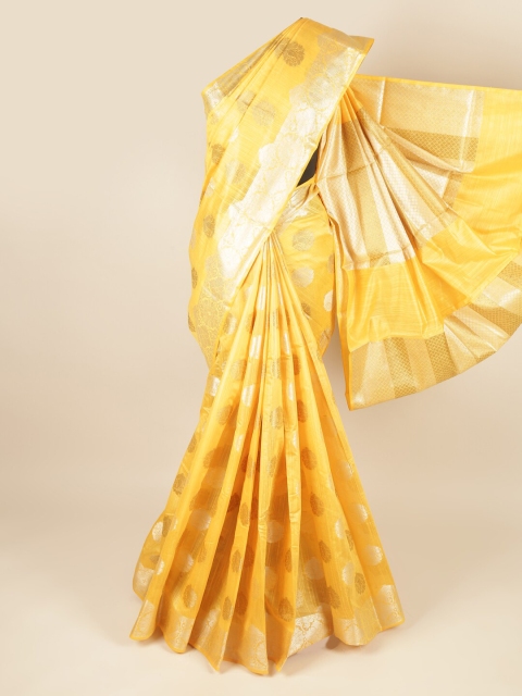 Pothys Yellow Woven Design Zari Saree
