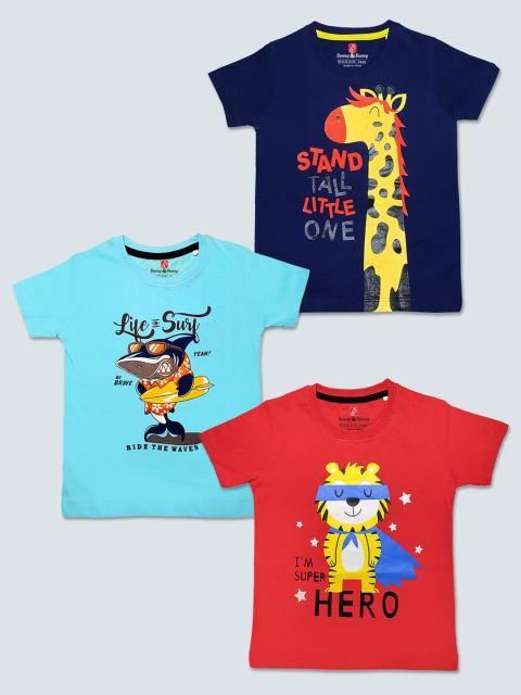 Benny n Bunny Boys Pack of 3 Multicoloured Printed Pure Cotton Applique T-shirt, Multi
Benny n Bunny Boys Pack of 3 Multicoloured Printed Pure Cotton Applique T-shirt, Multi