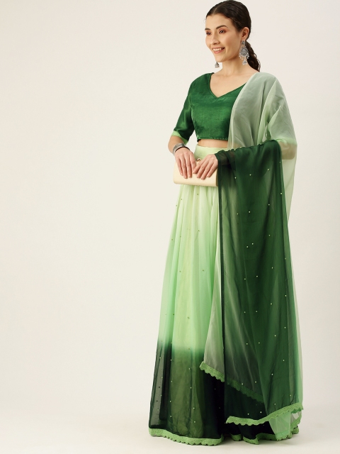 Mameraa Green Beads and Stones Semi-Stitched Lehenga & Unstitched Blouse With Dupatta
Mameraa Green Beads and Stones Semi-Stitched Lehenga & Unstitched Blouse With Dupatta