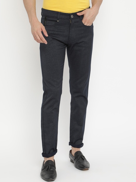 V2 Value & Variety Men Navy Blue Trousers